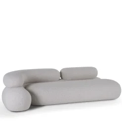 Nefelibata White Bi-Elastic Jacquard Sofa
