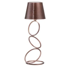 Nembus Rings Antiqued-Copper Wireless Table Lamp by Harari #1