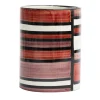 Nemesi Cylindrical Striped Rust Vase