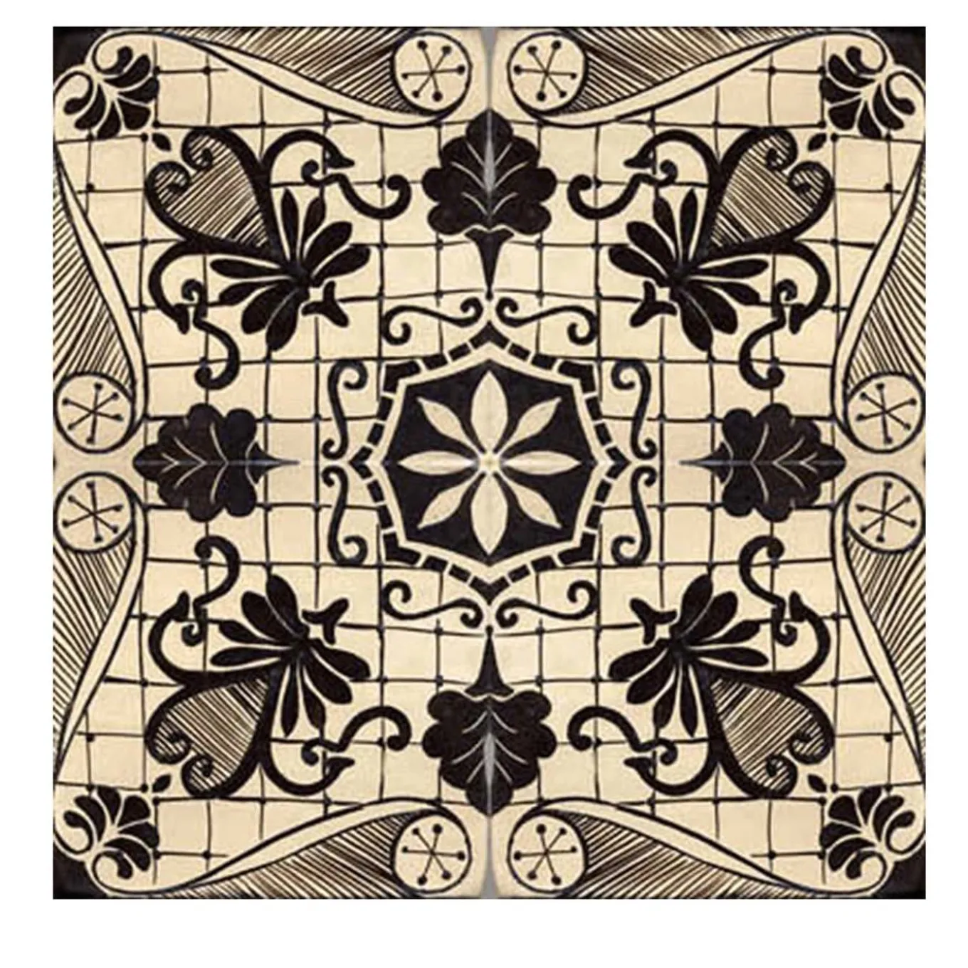 Nero Lava Set of 4 Tiles #1