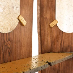 Nessente Ash Wood Triple Panel Mirror