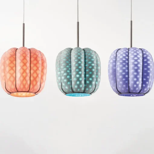 Nest blue glass pendant light
