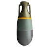 New Giant Teodosio Black Green Yellow And Bronze Outdoor Amphora