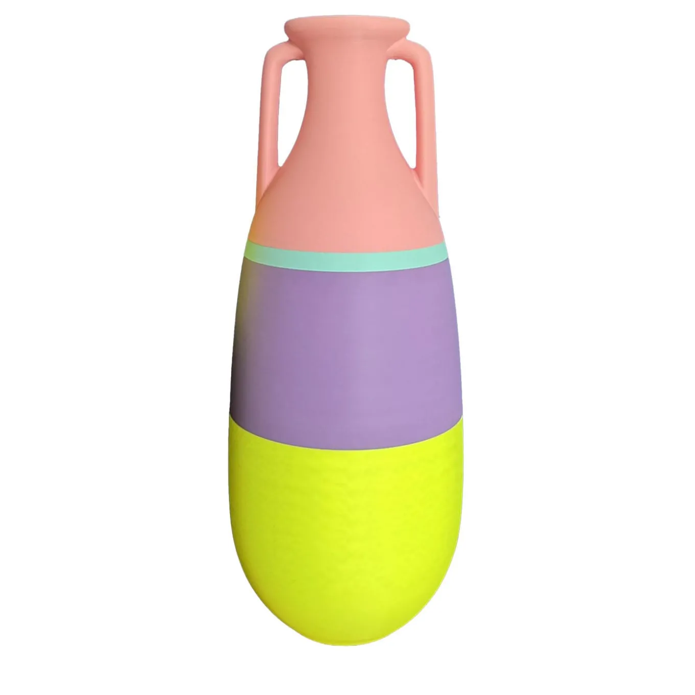New Giant Teodosio Yellow Purple Light Blue And Pink Amphora