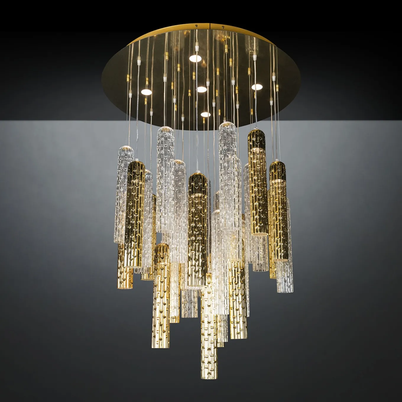 New Pipe Round Chandelier