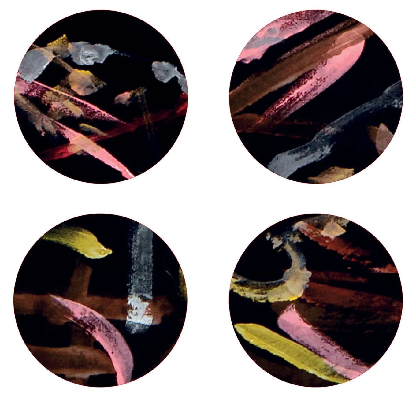 Night Light Set of 8 print glossy wood fiber coasters