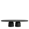 Nissa Oval Black Marquinia Marble Coffee Table by Ivan Colominas
