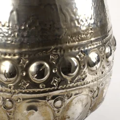 Niva Silver Ceramic Vase by Gabriele Mengoni