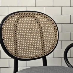 No. 0 Black and White Chair by Front