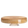 Noel Cognac Glitter Glass Cake Stand