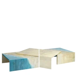Norigami Set Of Two Coffee Tables Sky Lacquer