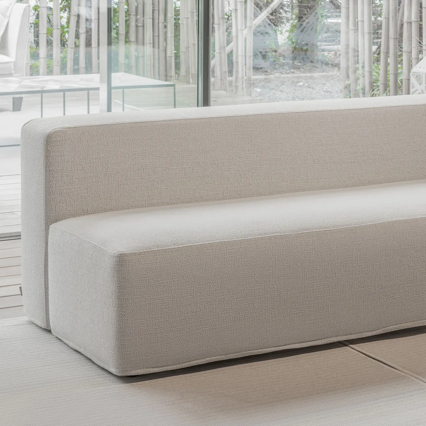 Norman Beige fabric Outdoor Sofa