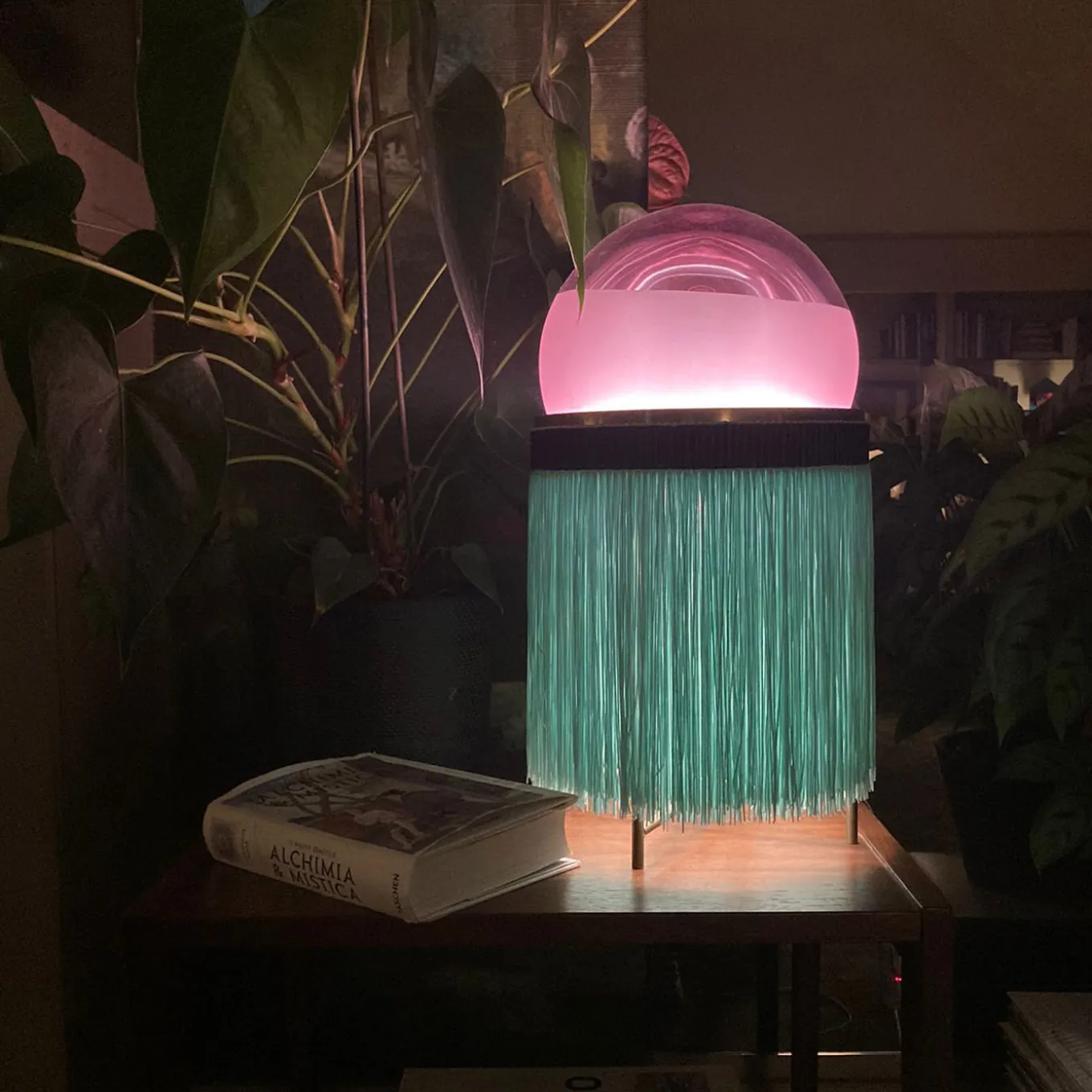 Normanna Medium Floor Lamp in Amethyst Pink and Aqua Green by Vi+M