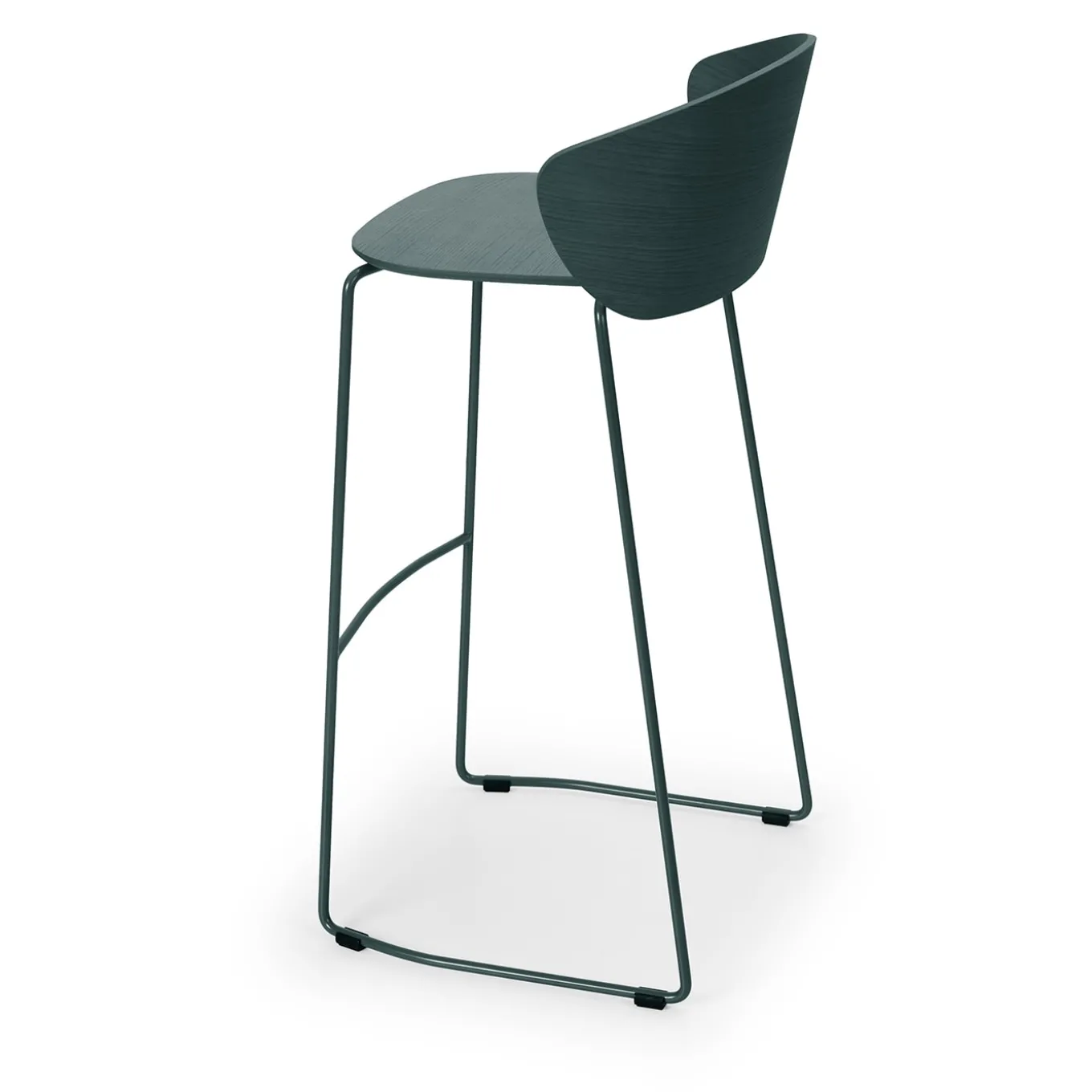 Not Wood Dark Green Bar Stool #2