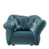 Nubola Blue Velvet Armchair by Gaetano Pesce