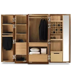 Nuit 2 -Door Walnut Closet by Giuliano Cappelletti