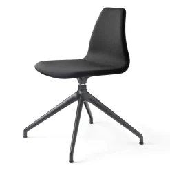 Nuki Black Swivel Chair with Bag Holder Hook