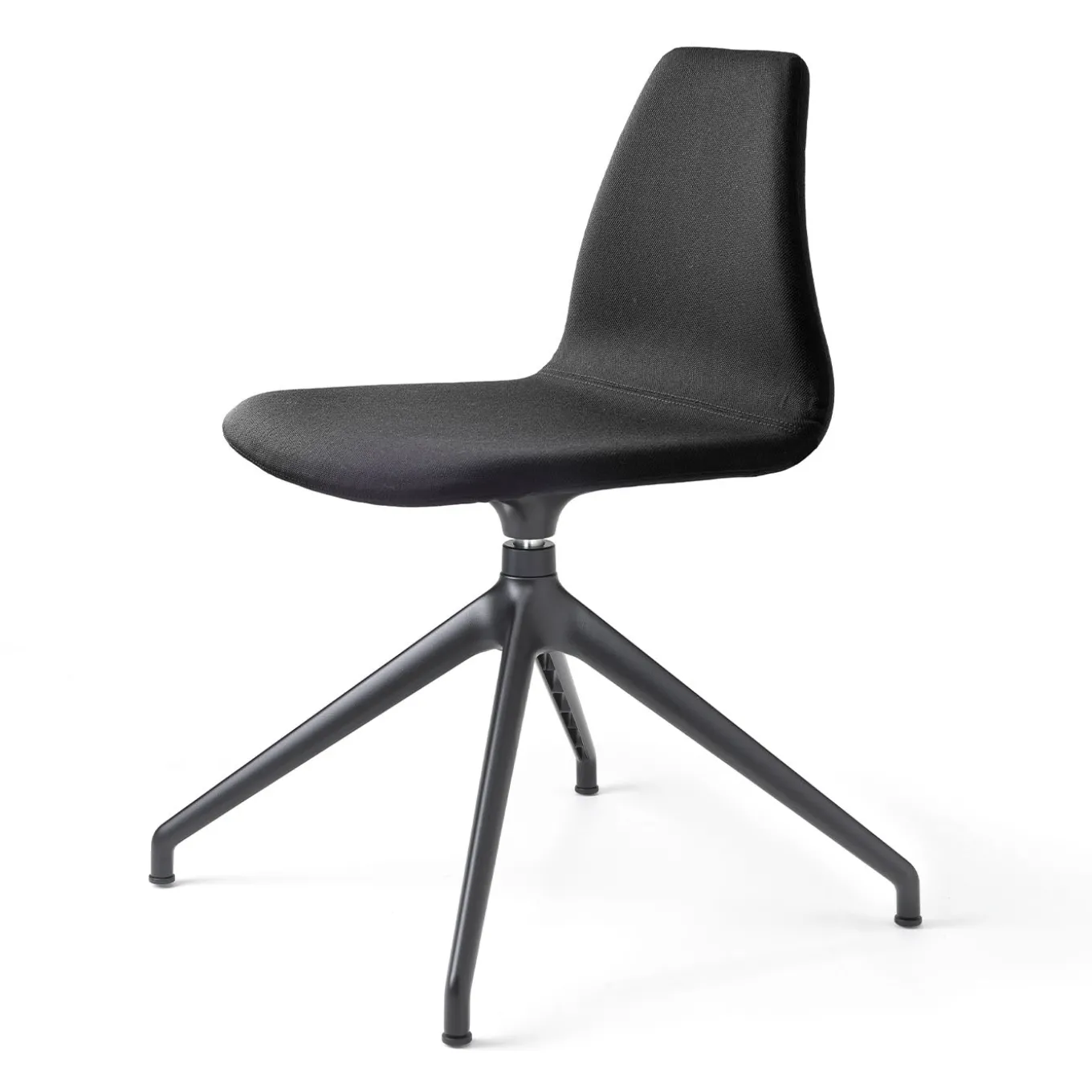 Nuki Black Swivel Chair with Bag Holder Hook