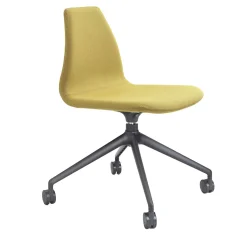 Nuki Yellow Swivel Office Chair with Castors