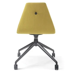 Nuki Yellow Swivel Office Chair with Castors