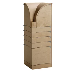 Nyn Corner Light Maple Wood Cabinet