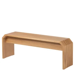 Oak-Veneered Laminated Wooden Bench by Enrico Tonucci
