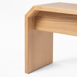 Oak-Veneered Laminated Wooden Bench by Enrico Tonucci