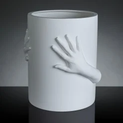 Obice David's Hands White Decorative Vase
