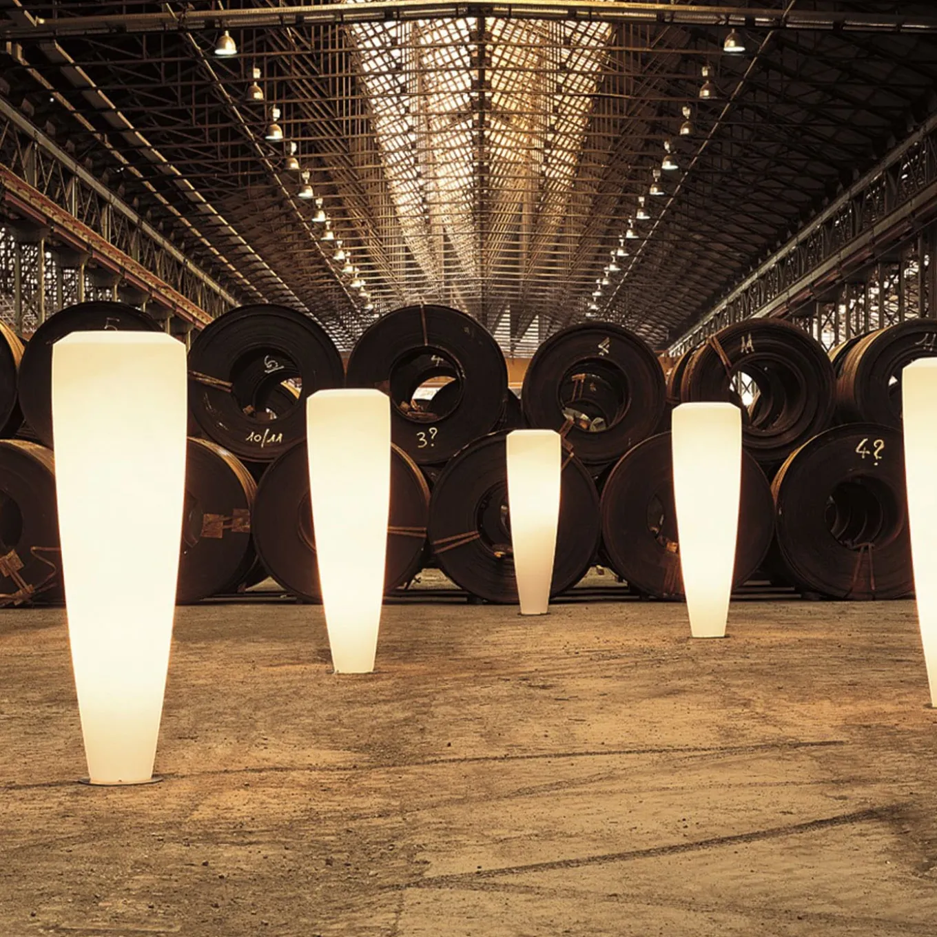 Obice Large White Floor Lamp