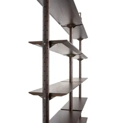 Octagon Ash Wood Bookshelf with 10 Shelves by Norberto Delfinetti