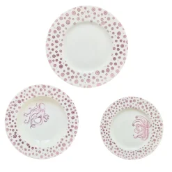 Octopus Purple & White Dining Set