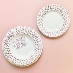 Octopus Purple & White Dining Set