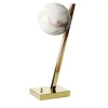 Offset Table Lamp in Polished Brass