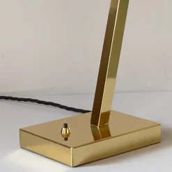 Offset Table Lamp in Polished Brass