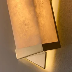 Offset Wall Sconce in Satin Brass