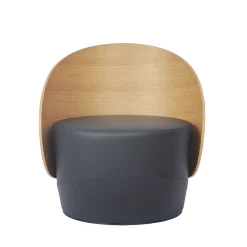 Ohr Oak Black Swivel Armchair