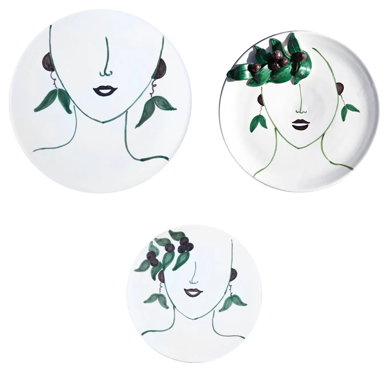Oliva Set of 3 Plates