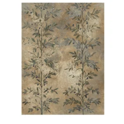Olive Leaf Gold Wallpaper