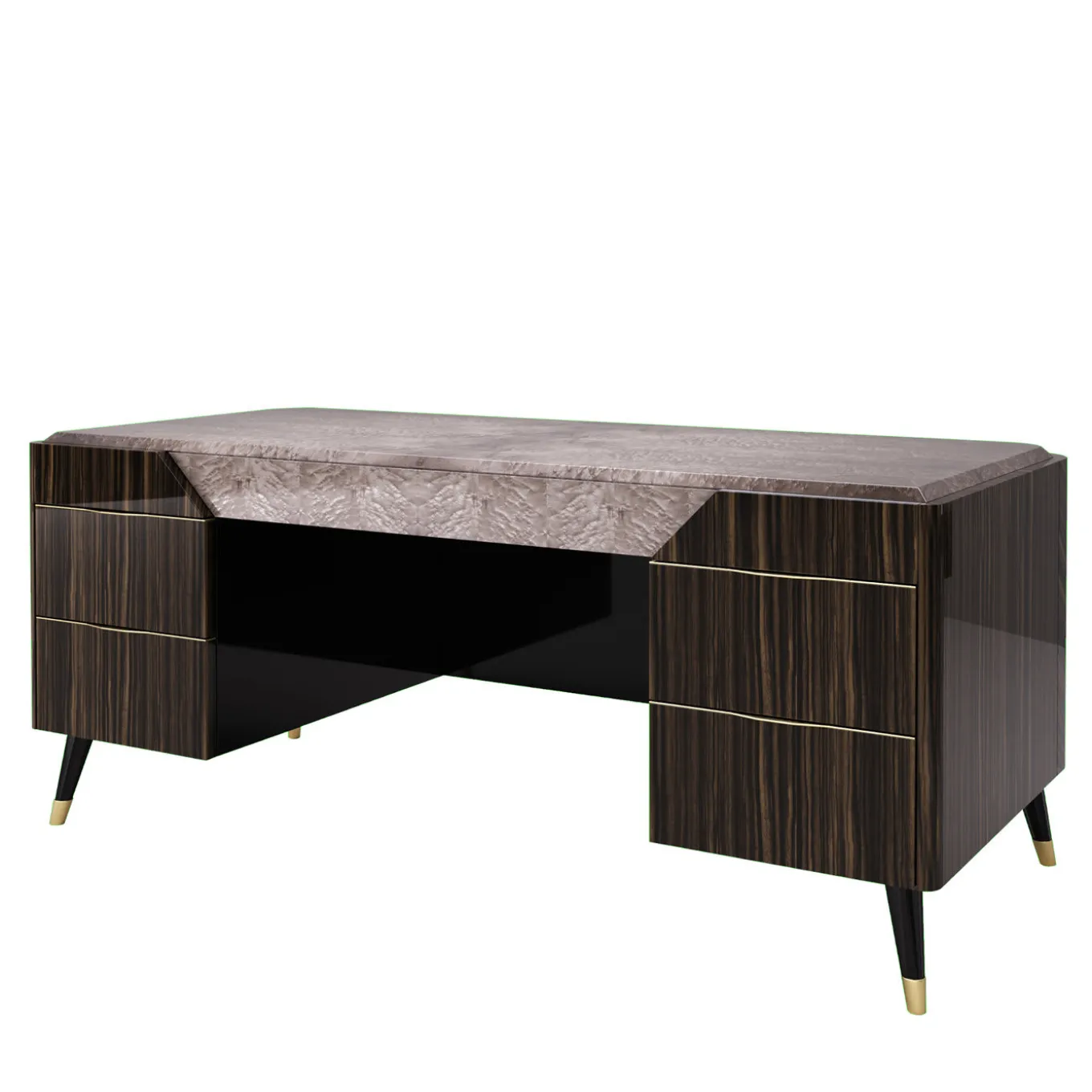 Olivette Dark Wood Writing Desk