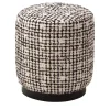 Olivia Black-And-White Pouf