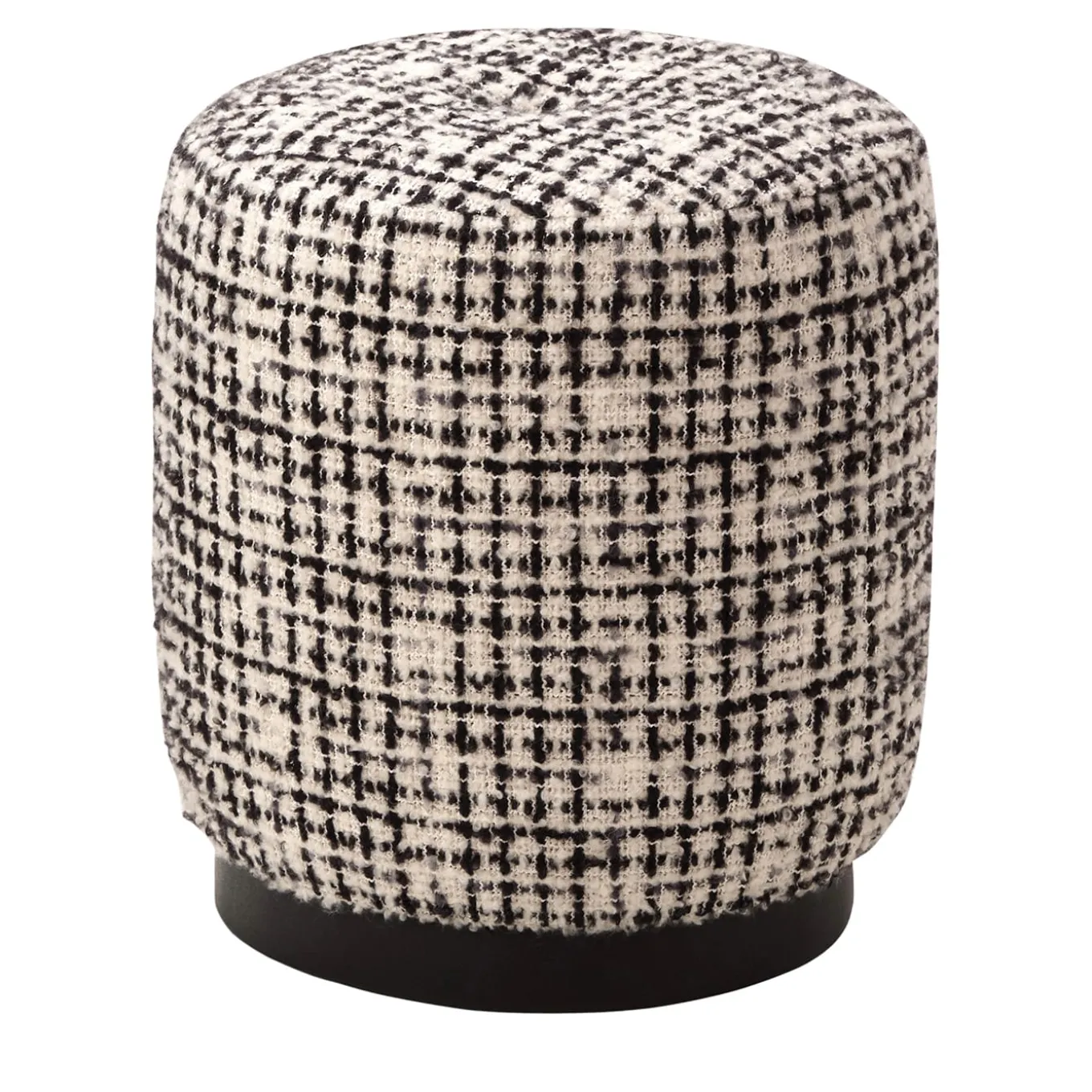 Olivia Black-And-White Pouf