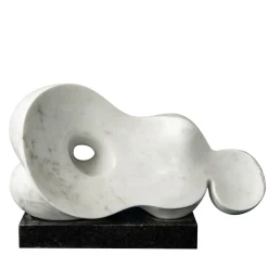 Ombelico White Marble Sculpture By Piero Speranza