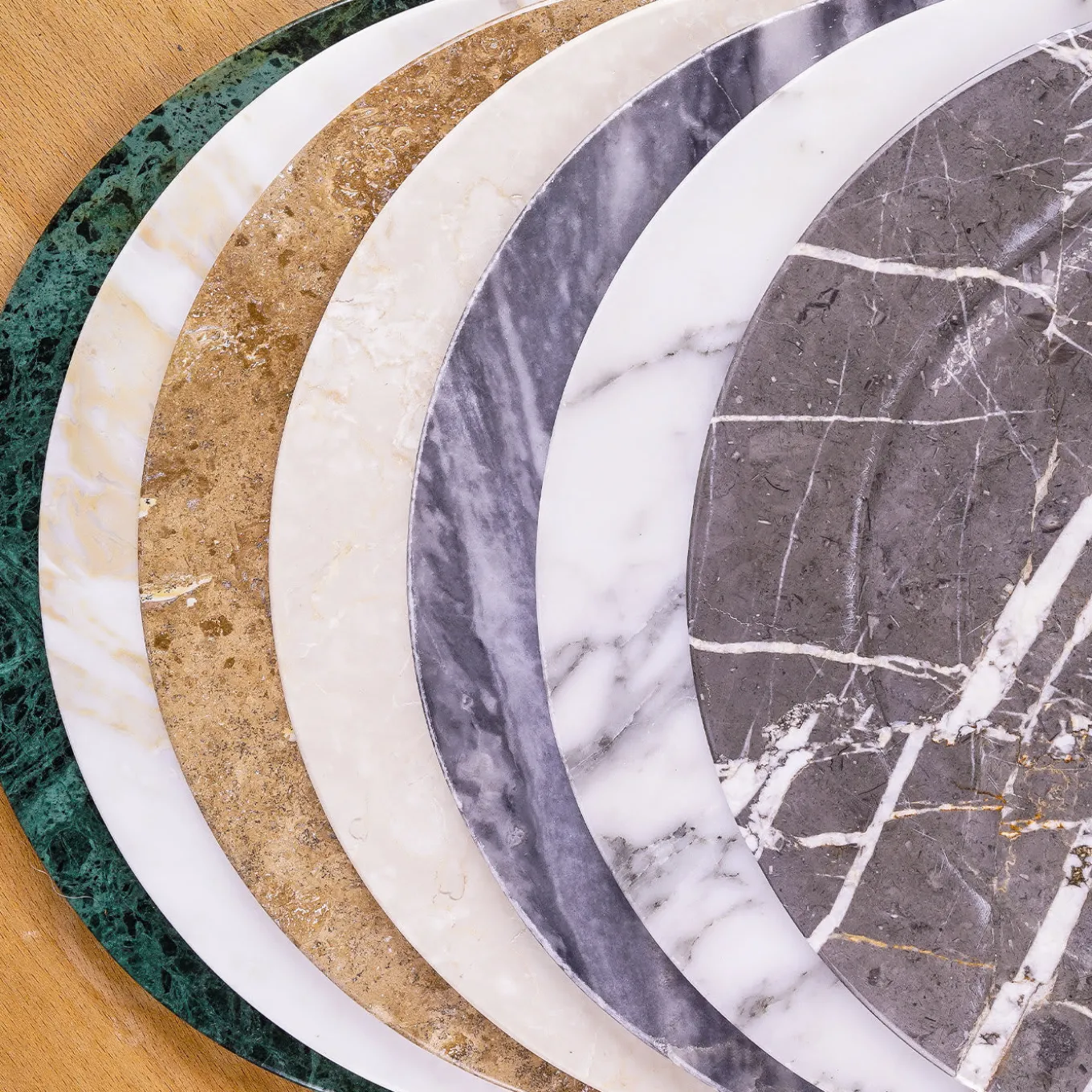 Omero Plate in Green Guatemala Marble