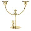 Omini Thinker Walkman Candlestick in Polished Brass By Stefano Giovannoni