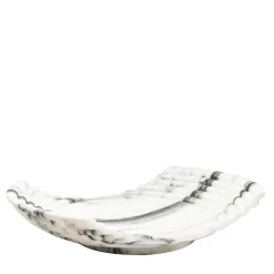 Onda Large Tray in Arabescato Marble by Jacopo Simonetti