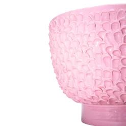 Onda Series Shiny Powder Pink Ceramic Centerpiece