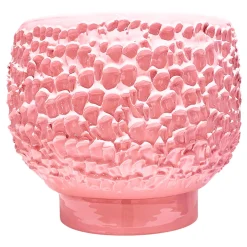 Onda Series Shiny Powder Pink Ceramic Centerpiece