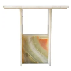 Onyx Ivory Marble Side Table