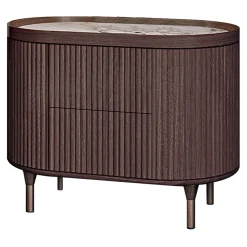 Opale Channeled Walnut Nightstand