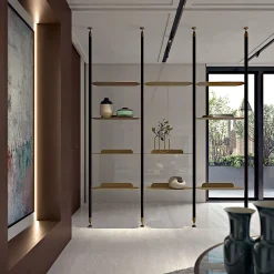 Opale 10-Shelf Black Bookcase